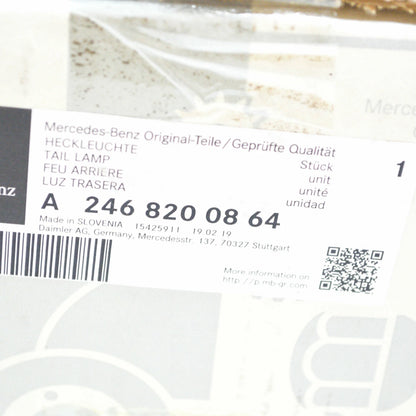 NEW MERCEDES-BENZ B W246 REAR RIGHT INNER TAIL LIGHT A2468200864