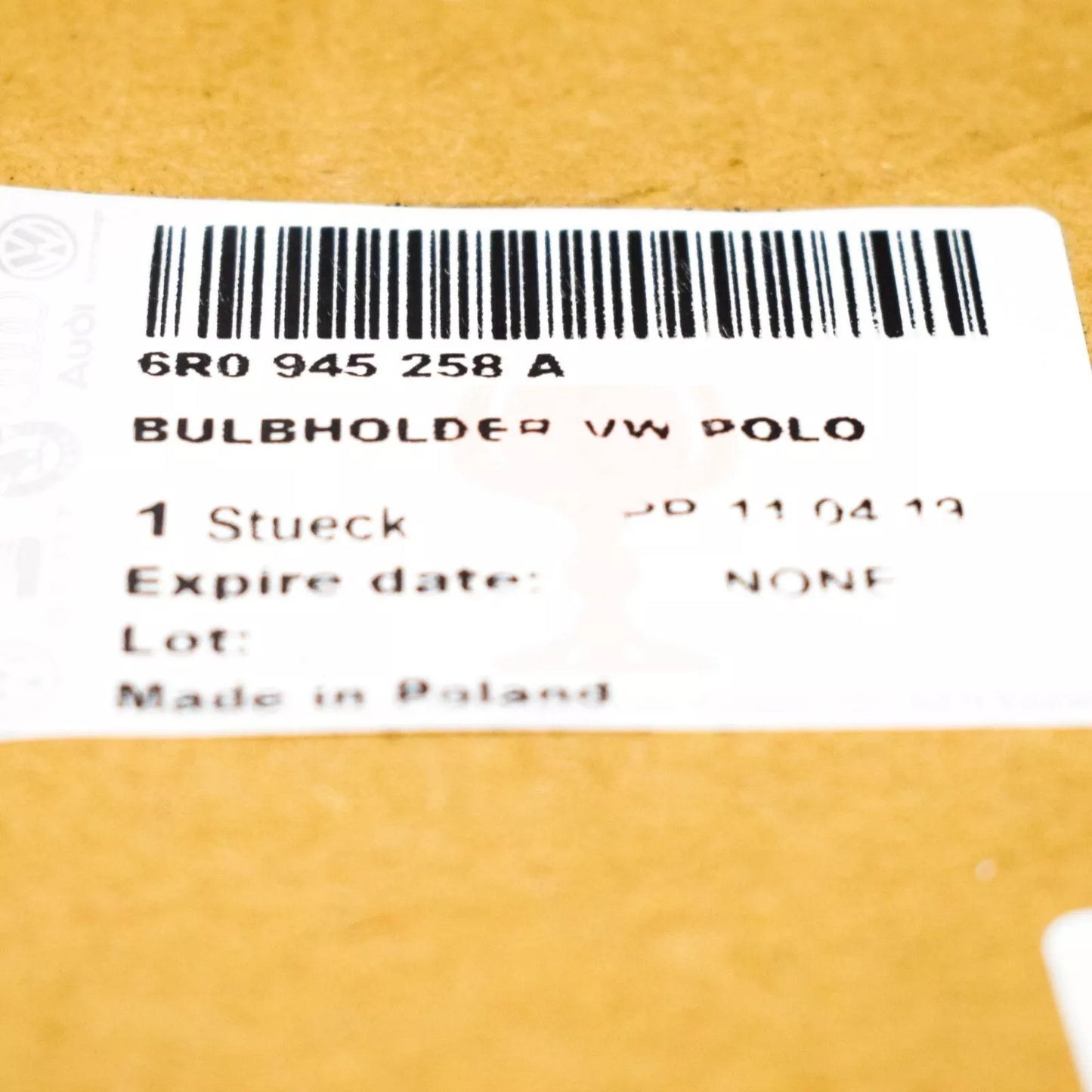 NEW VOLKSWAGEN POLO 6R REAR RIGHT TAILLIGHT SOCKET 6R0945258A