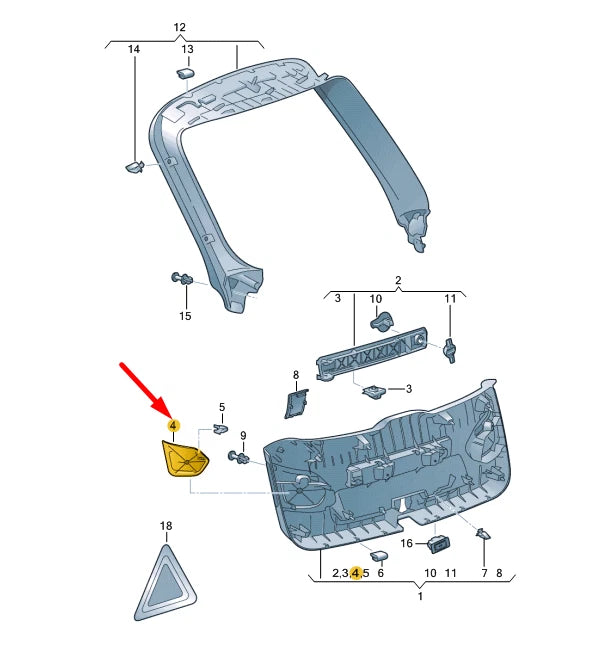 NEW AUDI Q3 8U REAR LEFT TAIL LIGHT COVER 8U08676574PK