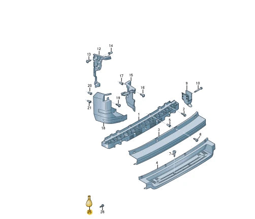 NEW VOLKSWAGEN CRAFTER SY REAR BUMPER FIXING SCREW SET 7C0898623A ORIGINAL