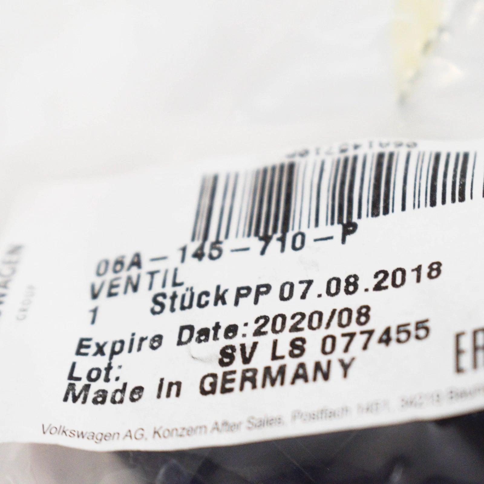 NEW AUDI A6 C5 CUT-OFF VALVE 06A145710P 2005