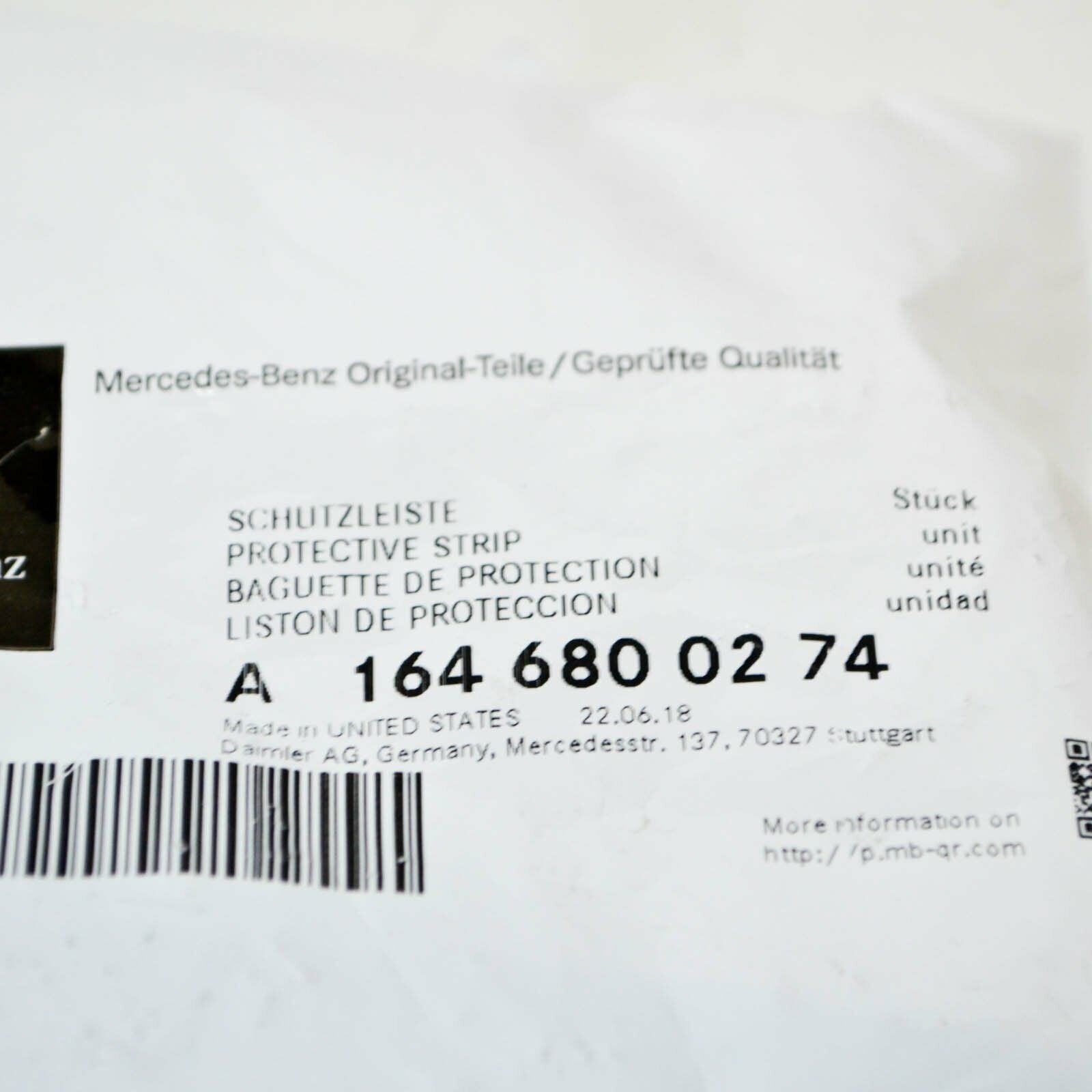 NEW MERCEDES-BENZ M W164 FRONT RIGHT SILL SIDESKIRT HOLDER A1646800274 ORIGINAL