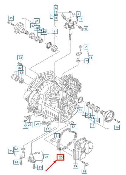 new audi a3 sportback 8p transmission cover gasket 02a301215d original