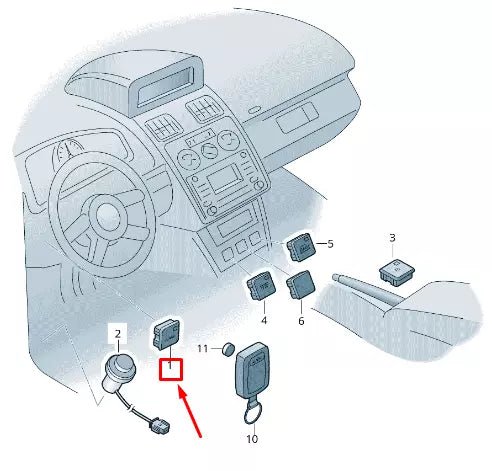 NEW VW SHARAN 7N EMERGENCY CALL BUTTON 1T0919241