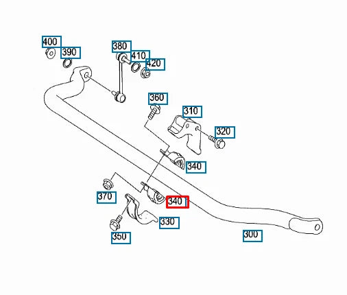 NEW MB ML W164 FRONT STABILISER RUBBER BUSHING A1643231185 ORIGINAL