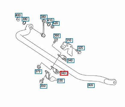 NEW MB ML W164 FRONT STABILISER RUBBER BUSHING A1643231185 ORIGINAL
