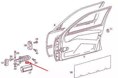 NEW MERCEDES-BENZ E W124 FRONT DOOR CHECK A1267200516 ORIGINAL