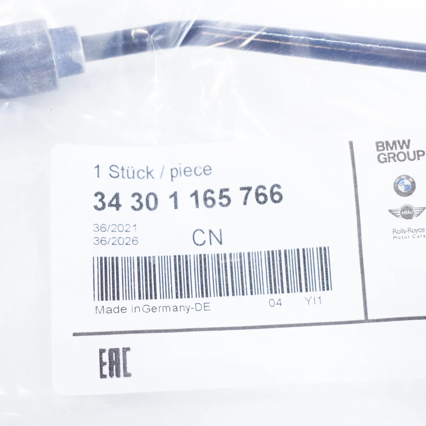 NEW BMW X5 E53 REAR RIGHT BRAKE HOSE PIPE 34301165766 1165766 ORIGINAL