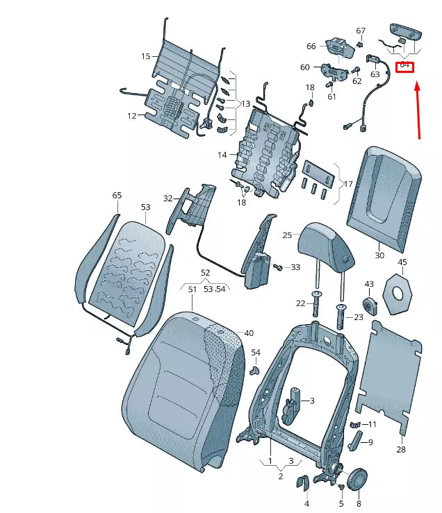 NEW VW TOUAREG 7P MK2 FRONT RIGHT SEAT COVER PANEL 4G8880103JZ8