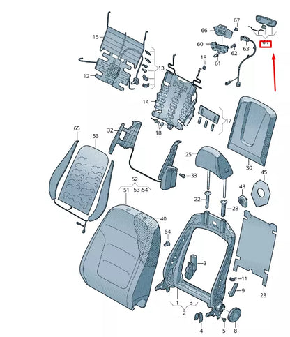 NEW VW TOUAREG 7P MK2 FRONT RIGHT SEAT COVER PANEL 4G8880103JZ8