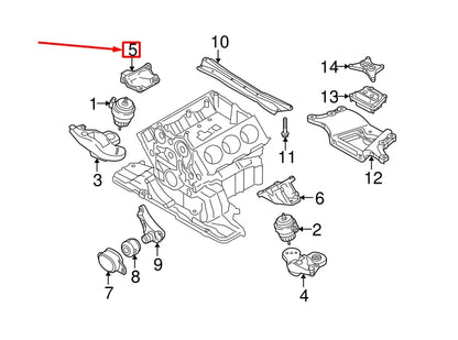 NEW AUDI A6 AVANT C6 RIGHT ENGINE MOUNT BRACKET 4F0199308N ORIGINAL