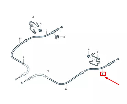 NEW VW CADDY IV SA MK6 REAR HAND BRAKE CABLE 2K5609721AG