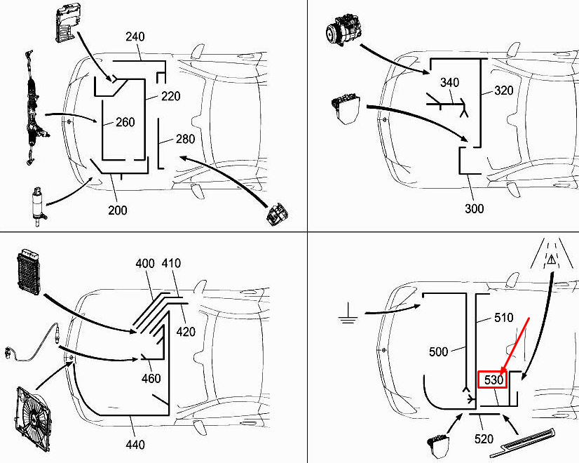 new mercedes-benz slk r172 lane detection wiring harness a1725401510 original