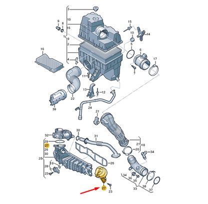 NEW VW TRANSPORTER VI T6 INTAKE MANIFOLD VACUUM UNIT 04L129061A ORIGINAL