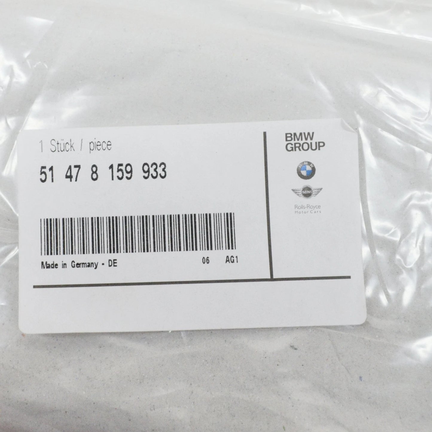 NEW BMW 5 E39 FRONT LEFT DOOR STILL COVER 51478159933 2000 ORIGINAL