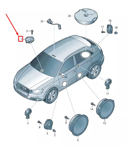 NEW AUDI A1 8X FRONT CENTER DASHBOARD LOUD SPEAKER 8X0035416C