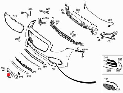 NEW MB E-CLASS W213 FRONT BUMPER LICENSE NUMBER PLATE A2138802400 2016 ORIGINAL