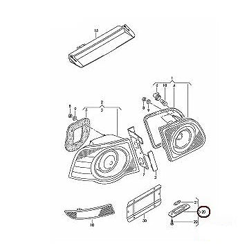 NEW VOLKSWAGEN PASSAT B6 REAR BUMPER LICENSE PLATE LIGHT 3C5943021 ORIGINAL
