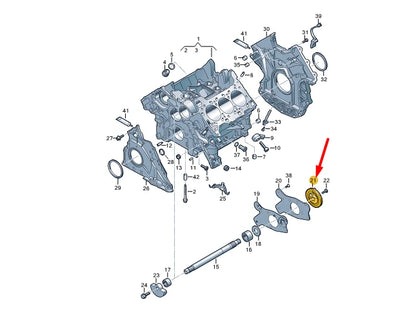 NEW VOLKSWAGEN TOUAREG CR7 CYLINDER BLOCK GEAR 06M103293BA ORIGINAL