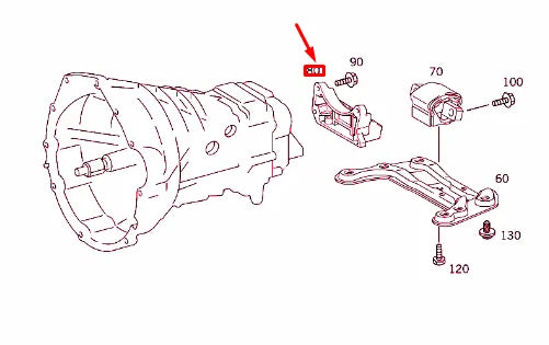 NEW MERCEDES-BENZ SLK R170 GEARBOX SUPPORT MOUNT BRACKET A1402421340 ORIGINAL