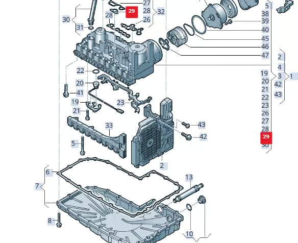 NEW AUDI A4 B9 TRANSMISSION SEAL GASKET 0CK325446 ORIGINAL