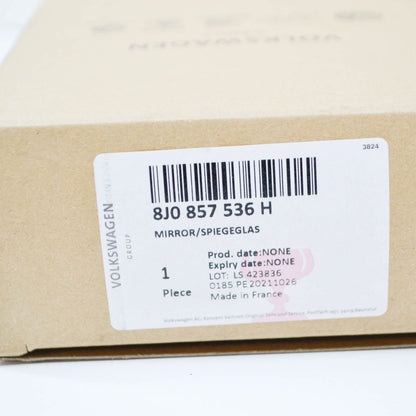 NEW AUDI R8 SPYDER 42 FRONT RIGHT DOOR MIRROR GLASS 8J0857536H ORIGINAL