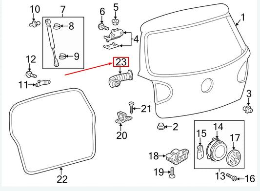 NEW VW GOLF VI 5K MK6 REAR TAILGATE GROMMET 5M0971829B ORIGINAL