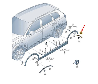 NEW AUDI Q7 4M REAR RIGHT WHEEL COVER 4M0854990A ORIGINAL