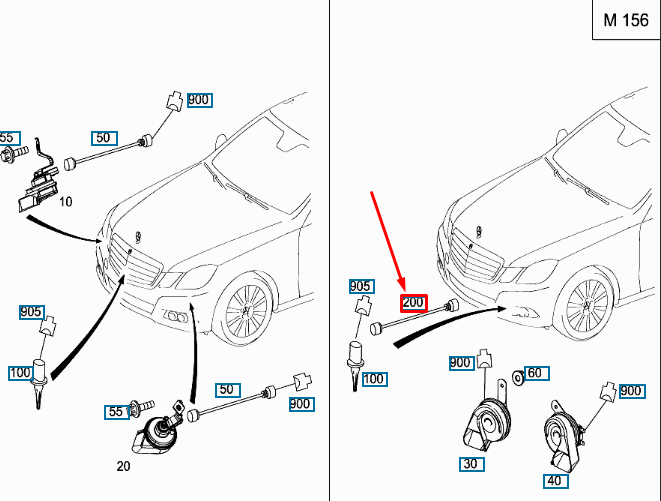 new mb e w212 amg outside temperature display cable a2035401733 original