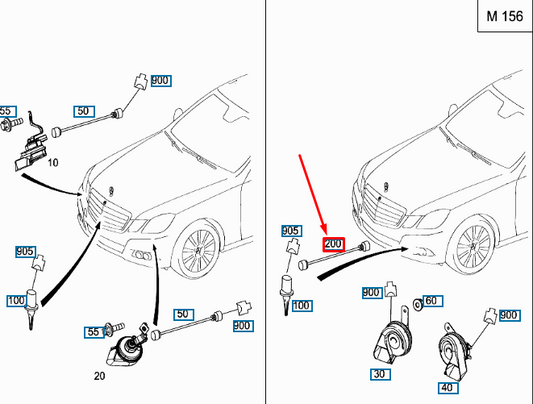 new mb e w212 amg outside temperature display cable a2035401733 original