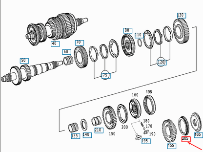 NEW MERCEDES-BENZ E W211 REVERSE SPEED SYNCHRONISING RING A2112620734 ORIGINAL