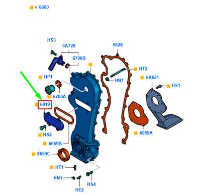 new ford ka mk2 cylinder front cover 1538718 9s51-6019-aa original