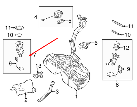 new mercedes-benz c-class w204 fuel pump tank a2044700294 original