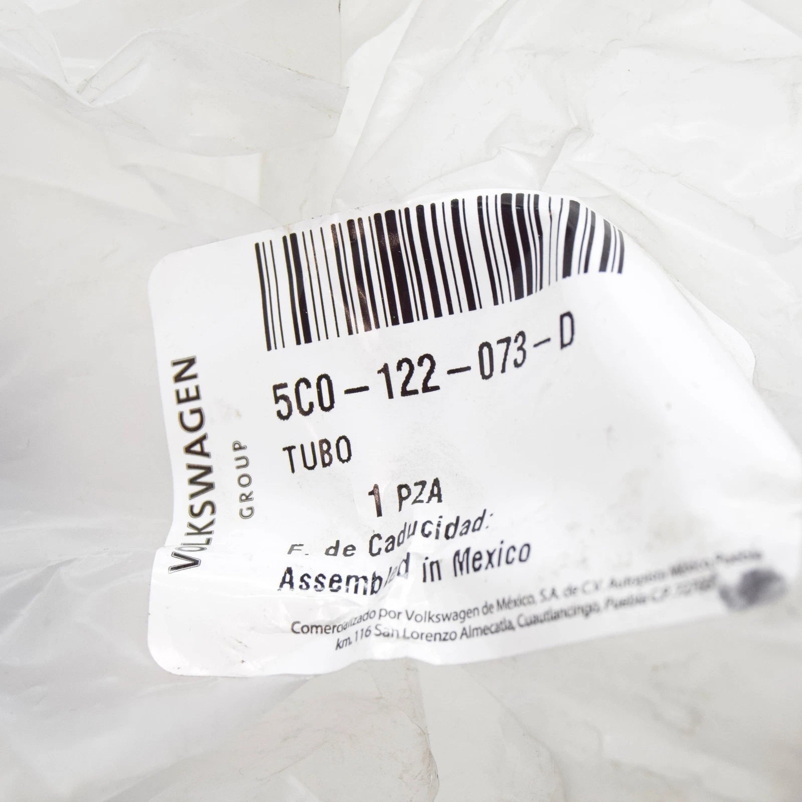 NEW VW BEETLE 5C ENGINE COOLANT HOSE 5C0122073D ORIGINAL