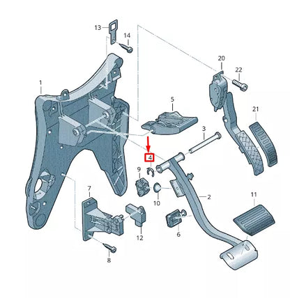 NEW VW TOUAREG 7P MK2 BRAKE PEDAL RETAINING WASHER N10842801