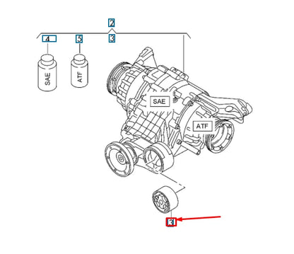 NEW AUDI A4 B9 REAR AXLE DIFFERENTIAL BONDED RUBBER BUSH 8W0599381B ORIGINAL