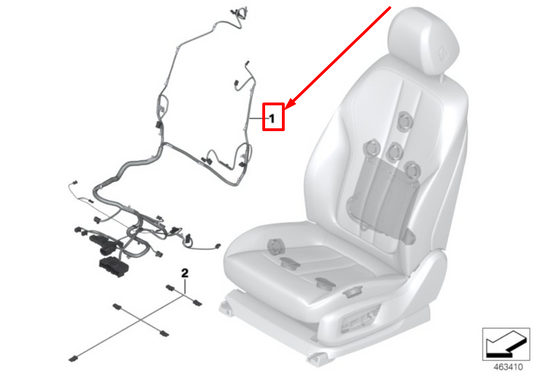 new bmw 6 g32 front left seat wiring harness 61129390335 9390335 original