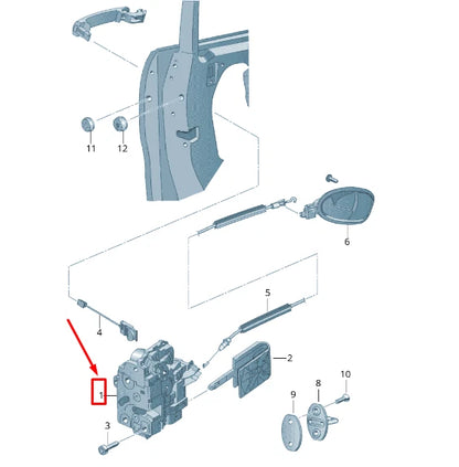 NEW VW EOS 1F FRONT LEFT DOOR LOCK LHD 1P1837015A ORIGINAL