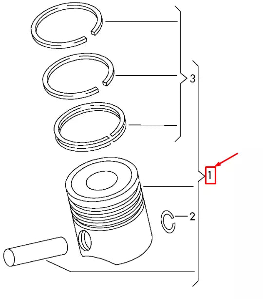 NEW AUDI A3 S3 8V ENGINE PISTON 06K107065AG ORIGINAL