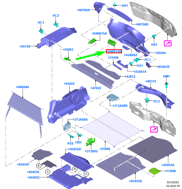 new ford mondeo mk5 estate load compartment trim centre clip 1891183 original
