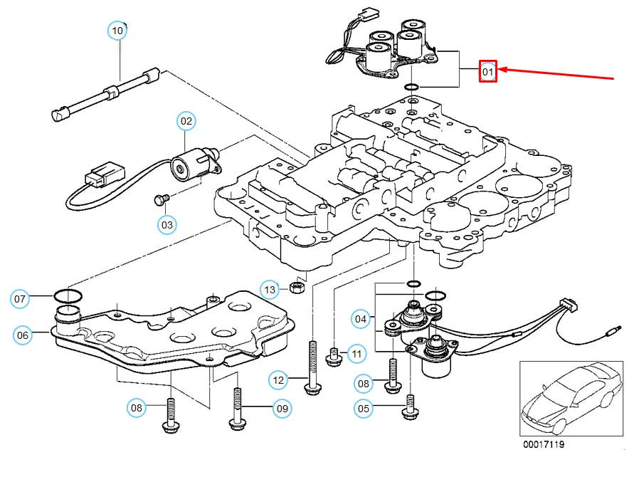 NEW BMW 3 E36 SOLENOID VALVE FOR SPEED CHANGE 24341422214 ORIGINAL