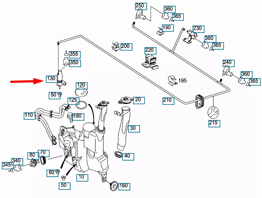 NEW MERCEDES-BENZ M-CLASS W164 WASHER TANK MOTOR A1648690421