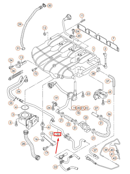 NEW AUDI A3 8P VACUUM HOSE 06F133778B ORIGINAL