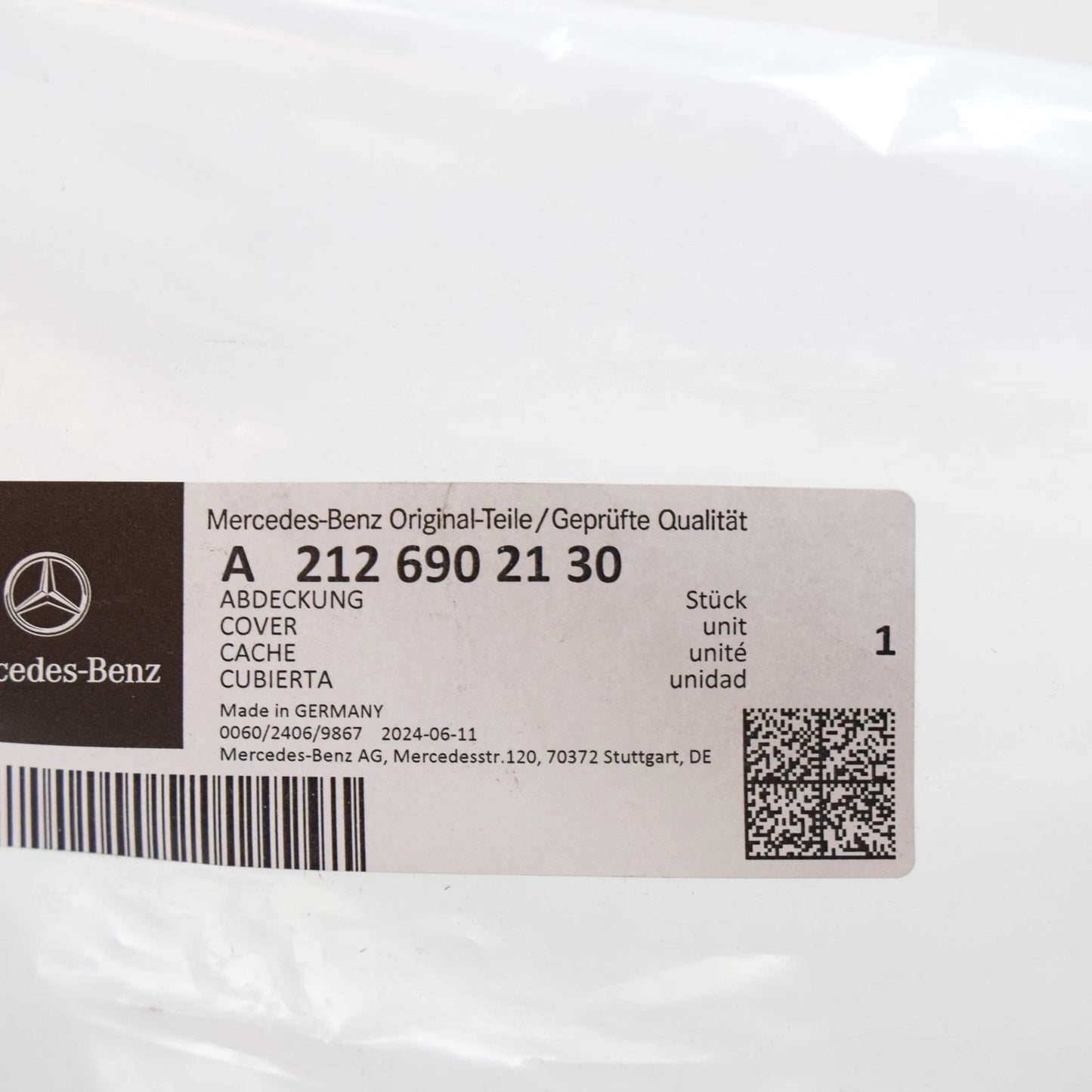 NEW MERCEDES-BENZ E W212 REAR BOOT LID TRIM COVER A2126902130 ORIGINAL