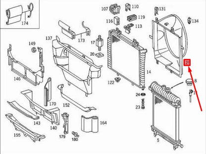NEW MERCEDES-BENZ C-CLASS W202 FAN SHROUD A2025051455