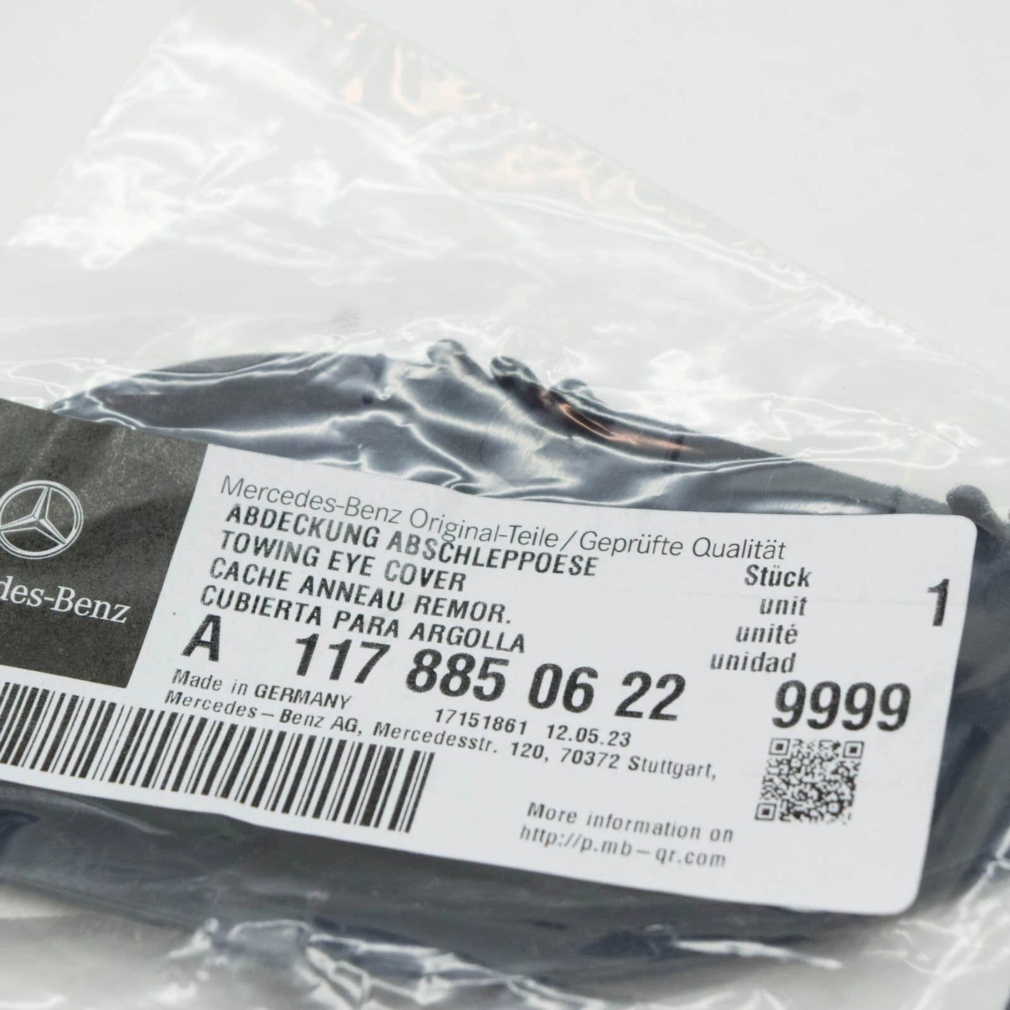 NEW MB CLA C117 FRONT BUMPER TOW HOOK EYE COVER A11788506229999 2015 ORIGINAL