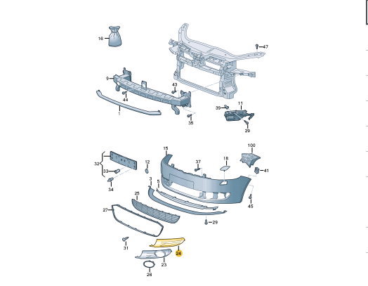 NEW VW GOLF MK5 PLUS FRONT BUMPER RIGHT VENT GRILLE 5M0853666J9B9 ORIGINAL