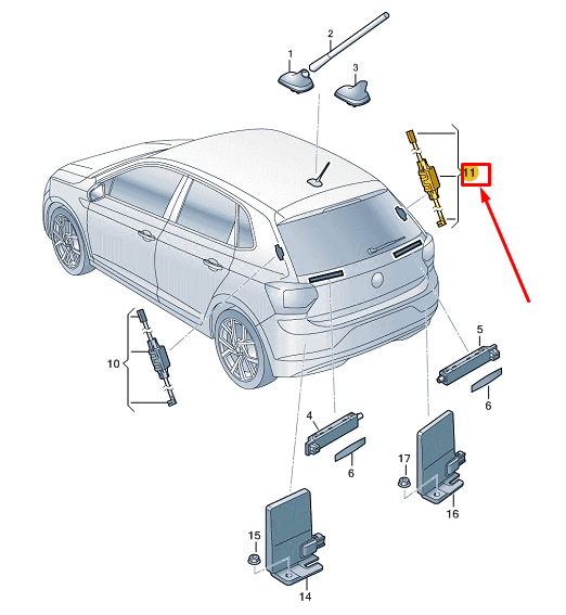 new vw polo aw mk6 disturbance suppressor 2g0035570a original