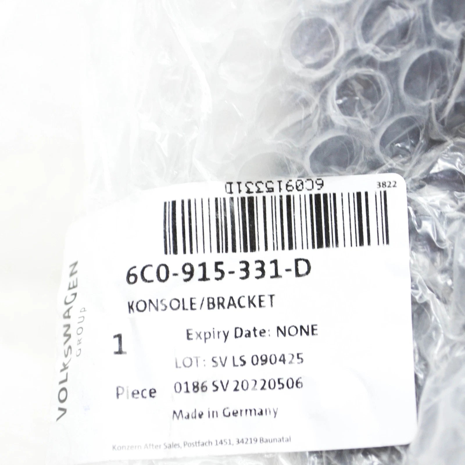 NEW AUDI A1 8X BATTERY CONSOLE 6C0915331D