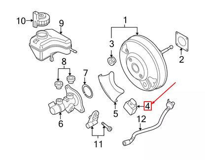 NEW VW GOLF V 1K MK5 BRAKE BOOSTER PRESSURE SENSOR 1K0998213 ORIGINAL